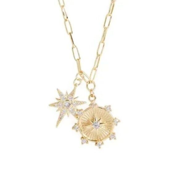 Jennifer Miller Starburst Charm Necklace- New - Picture 1 of 6